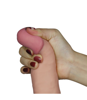 Вибратор реалистичный на присоске с пультом управления Lovetoy бежевый, 20 х 4.5 см - No Taboo