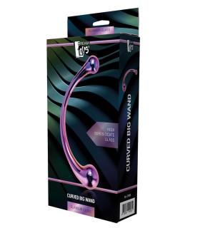 Изогнутый фаллоимитатор Dream Toys Glamour Glass стеклянный, разноцветный, 17 х 3.3 см - No Taboo