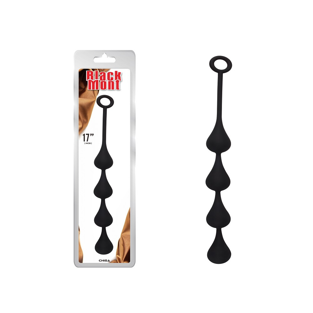Анальные бусы Chisa Black Mont Anal Penetrator гигантские силиконовые, черные, 44 х 3.9 см фото №0 — секс игрушки: Украина, NO TABOO