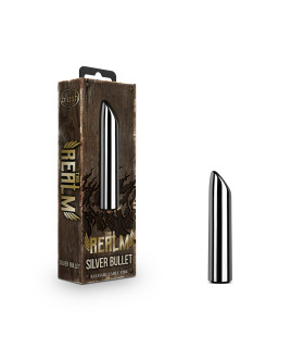 Вибропуля The Realm Rechargeable Bullet Silver, 10 х 2 см - No Taboo