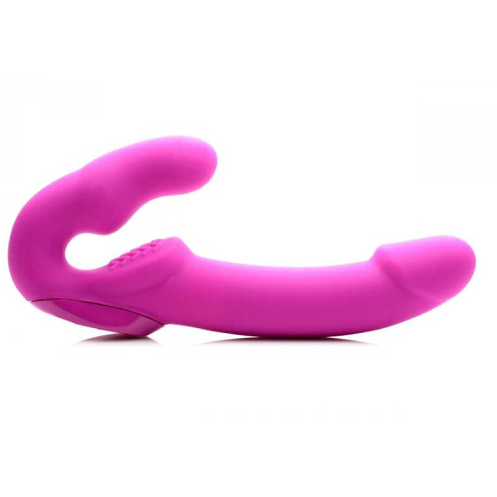 Безремневый страпон с вибрацией Evoke Vibrating Strapless Strap-On розовый, 24.7 х 4 см фото №0 — секс игрушки: Украина, NO TABOO