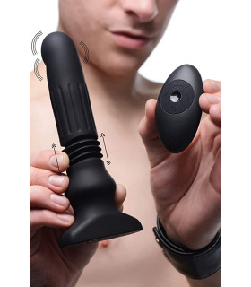 Аналная пробка с вибрацией на пульте управления Thunderplug Thrusting & Vibrating - No Taboo