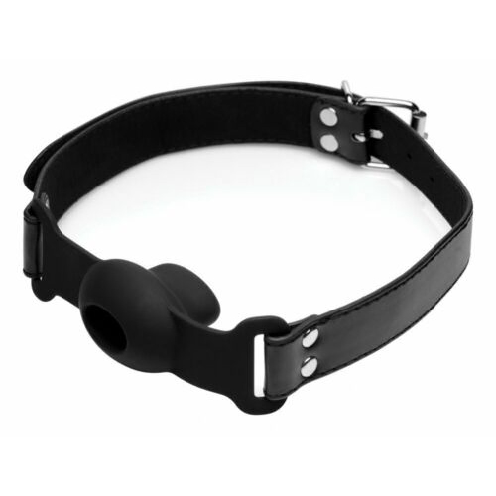 Кляп полый силикон Hollow Silicone Gag, фото №2 — секс шоп Украина, NO TABOO