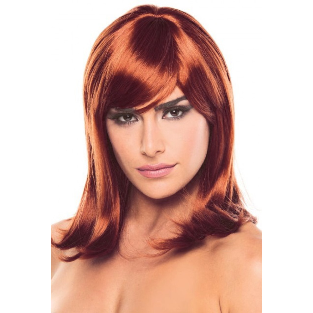Парик с челкой Doll Wig, шатенка , фото №0 — секс шоп Украина, NO TABOO