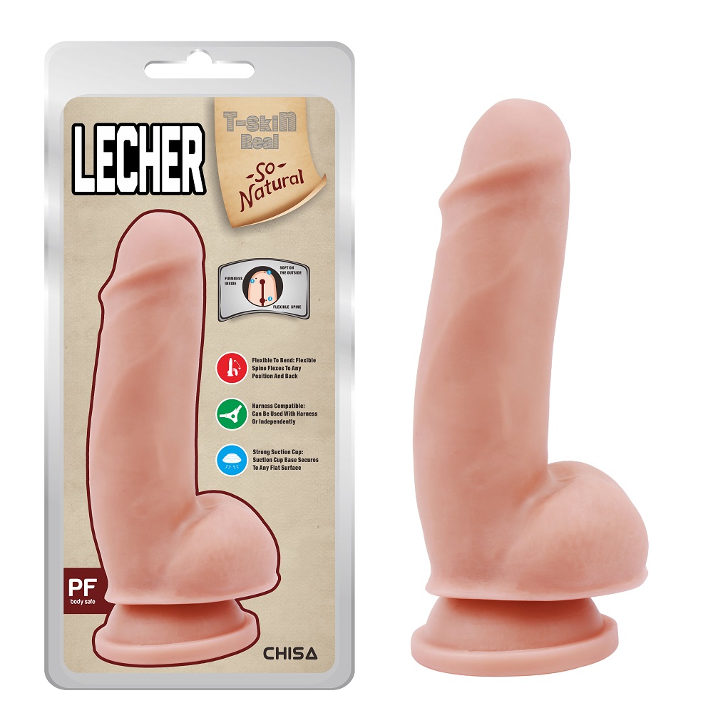Фаллоимитатор Chisa Lecher, реалистичный, с присоской, с хребтом, бежевый, 18 х 4 см фото №0 — секс игрушки: Украина, NO TABOO