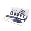 Набор БДСМ из экокожи, 6 предметов, темно-синий, фото №2 — секс шоп Украина, NO TABOO