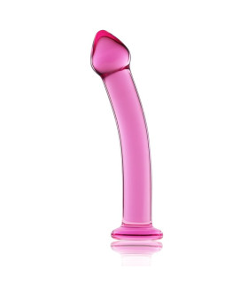 Фаллоимитатор нереалистичный Lovetoy стеклянный, розовый, 17.7 см х 3 см - No Taboo