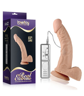 Вибратор реалистичный на присоске Lovetoy бежевый, 21 х 4.5 см - No Taboo