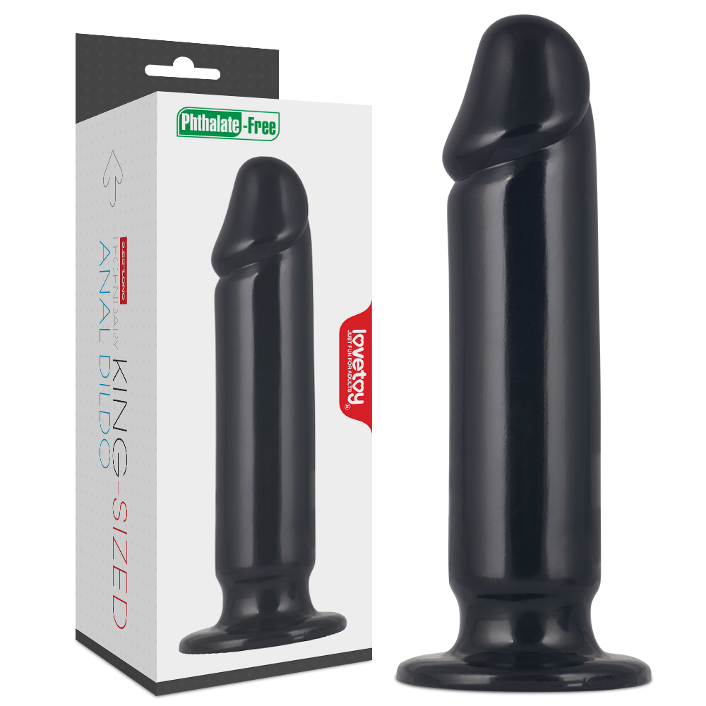 Фаллоимитатор гигантский реалистичный на присоске Lovetoy черный, 23.5 х 5 см фото №0 — секс игрушки: Украина, NO TABOO