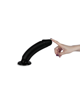 Фаллоимитатор гигантский реалистичный на присоске Lovetoy черный, 23.5 х 5 см - No Taboo