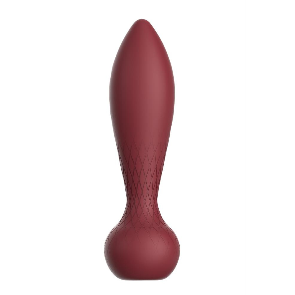 Анальный вибратор Dream Toys Romy с пультом, бордовый, 13.8 х 3.5 см фото №4 — секс игрушки: Украина, NO TABOO