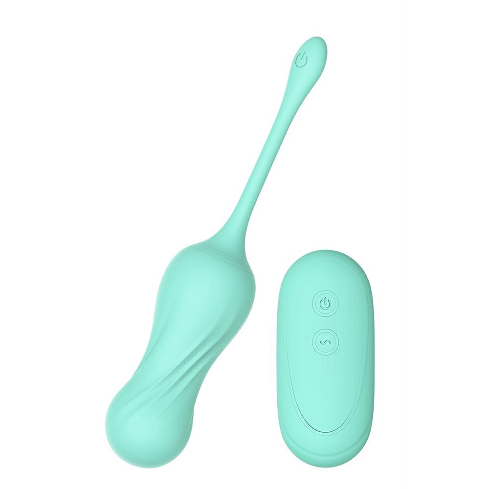 Вагинальные шарики с вибрацией на жесткой сцепке DreamToys мятные, 17.8 х 3 см фото №3 — секс игрушки: Украина, NO TABOO