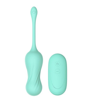 Вагінальні кульки з вібрацією на жорсткій зчіпці DreamToys м'ятні, 17.8 х 3 см - No Taboo
