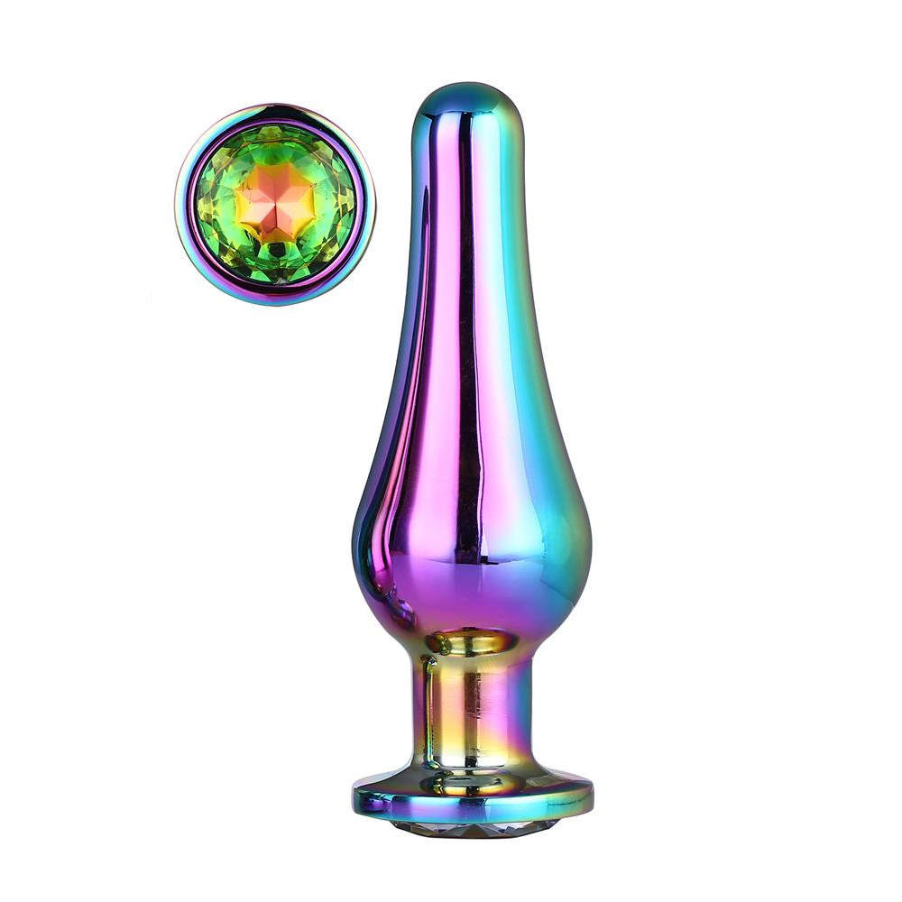Анальная пробка конической формы Dream Toys разноцветная, M фото №0 — секс игрушки: Украина, NO TABOO
