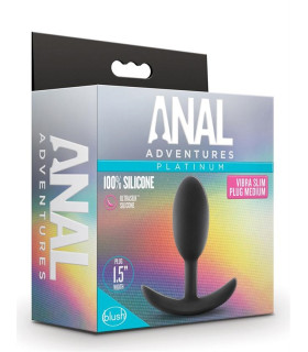Анальная пробка со смещенным центром тяжести Blush черная, 10.5 х 4 см - No Taboo
