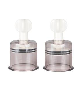 Вакуумные помпы для сосков Easytoys серые, 2 шт, 10 х 5 см - No Taboo
