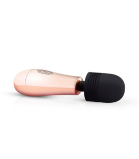 Мини вибромассажер Rosy Gold розово-черный, 12.5 х 3 см - No Taboo