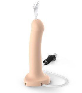 Фалоиммитатор с семяизвержением Strap-On-Me, бежевый, размер L, 19.6 х 3.6 см - No Taboo