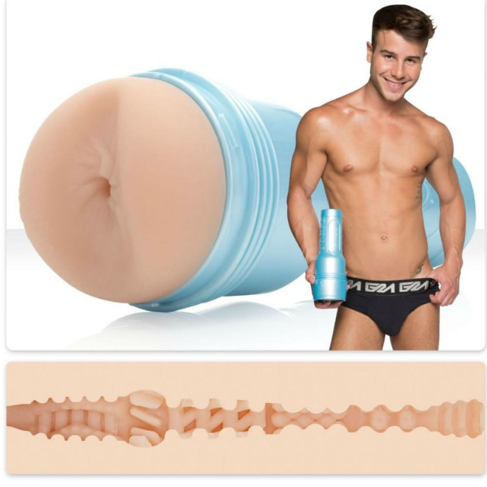 Мастурбатор в колбі анус FleshLight кібершкіра, бежевий, 24 х 2 см фото №0 — секс игрушки: Украина, NO TABOO