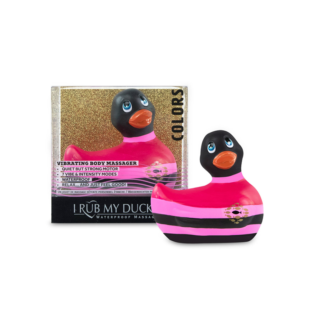 Уточка вибратор I Rub My Duckie полосатая, розовая фото №4 — секс игрушки: Украина, NO TABOO