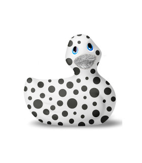 Уточка вибратор I Rub My Duckie белая в черный горох - No Taboo