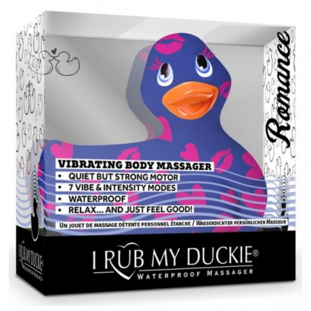 Уточка вибратор I Rub My Duckie фиолетовая с розовым узором фото №2 — секс игрушки: Украина, NO TABOO