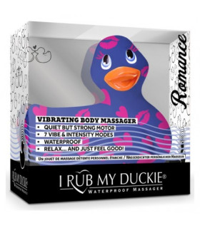 Каченя вібратор I Rub My Duckie фіолетова з рожевим візерунком - No Taboo