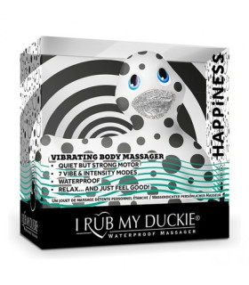 Уточка вибратор I Rub My Duckie белая в черный горох - No Taboo