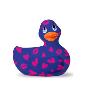 Каченя вібратор I Rub My Duckie фіолетова з рожевим візерунком - No Taboo