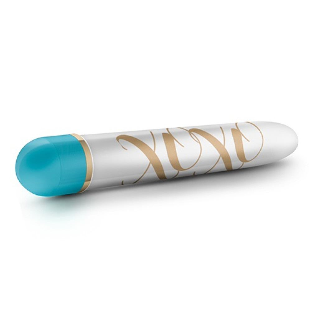 Вибратор Blush Xoxo, бело-голубой, 14.5 х 2.5 см фото №3 — секс игрушки: Украина, NO TABOO