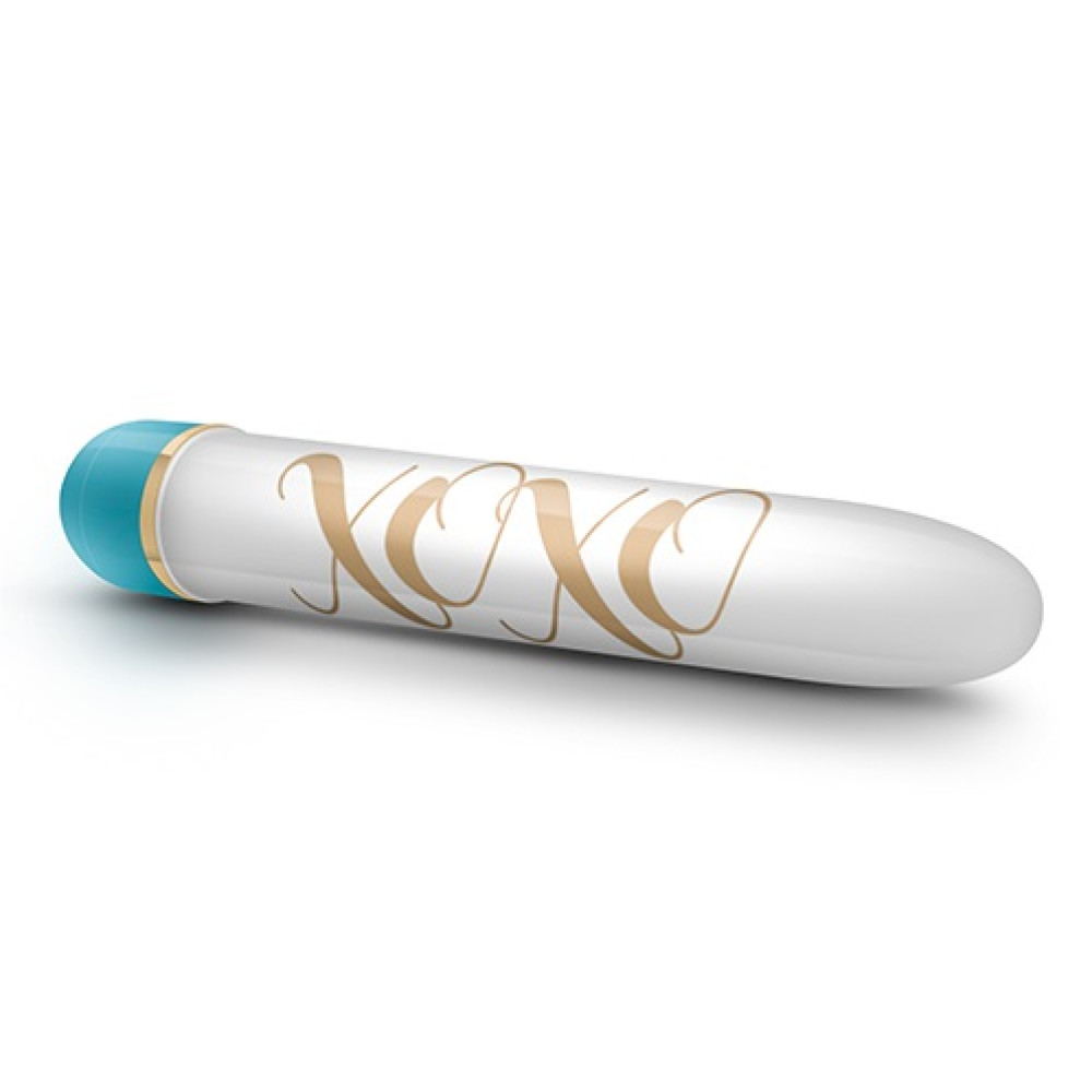 Вибратор Blush Xoxo, бело-голубой, 14.5 х 2.5 см фото №4 — секс игрушки: Украина, NO TABOO