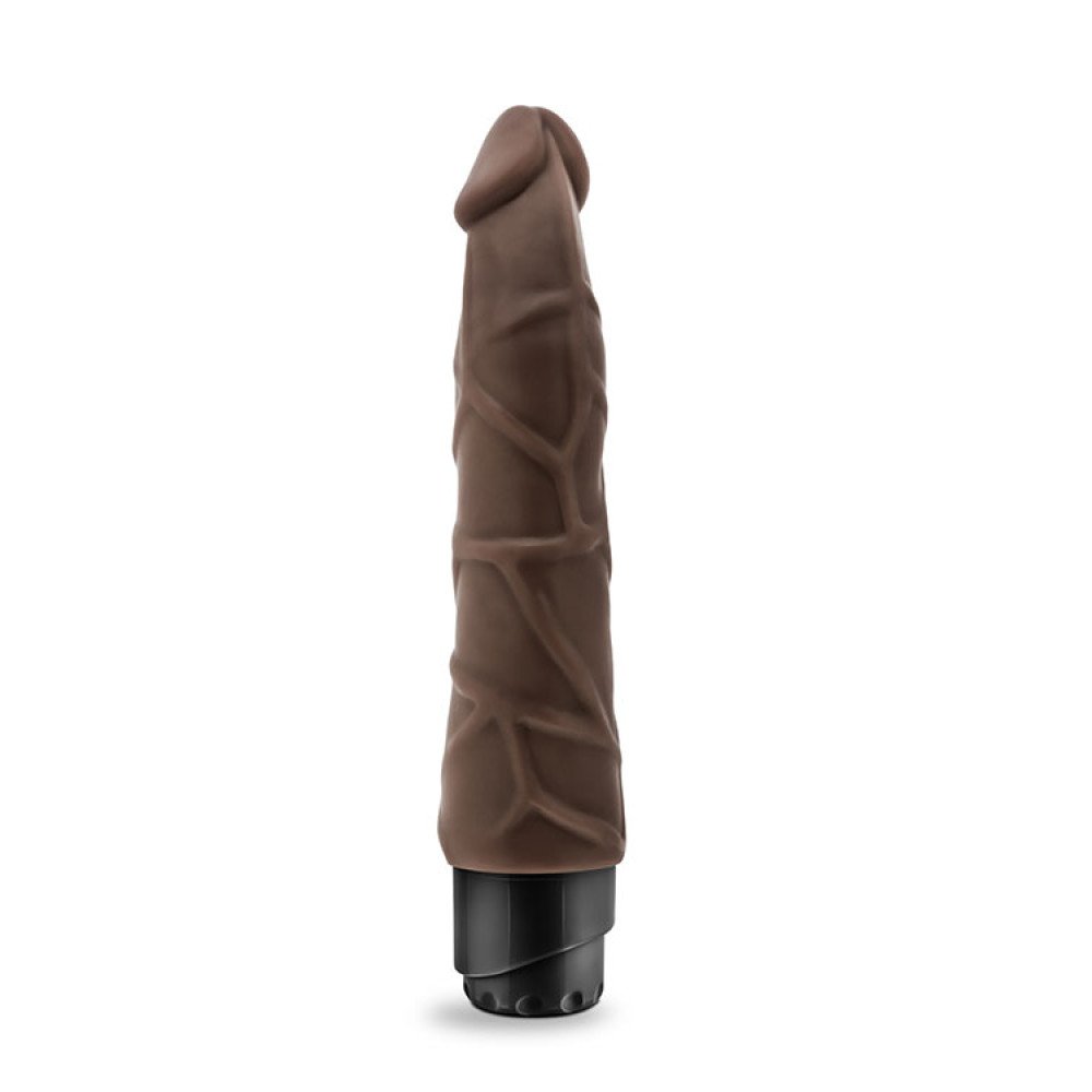 Вибратор реалистичный Dr. Skin, мультискоростной, коричневый, 22.8 х 5 см фото №0 — секс игрушки: Украина, NO TABOO