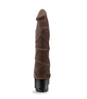 Вібратор реалістичний Dr. Skin, мультіскоростной, коричневий, 22.8 х 5 см - No Taboo