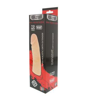 Насадка на пенис Dream Toys RealStuff, бежевая, 17.8 х 4 см - No Taboo