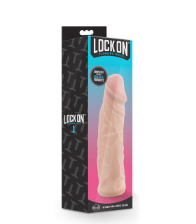 Насадка для страпона реалістична Lock On бежева, 20.3 х 5 см - No Taboo