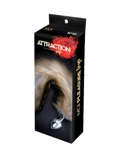 Анальная пробка с хвостом Mai Attraction, серебряная, 7 х 3 см - No Taboo