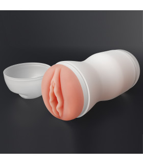 Мастурбатор вагина Love Toy бежевый, бежевый, 16 х 6.5 см - No Taboo