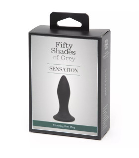 Анальная вибропробка Fifty Shades of Grey Sensation черная, 8.5 х 2.5 см - No Taboo