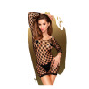Сексуальное мини-платье Penthouse Passion goddess, S/L, в сеточку, с узором в ромб, черное, фото №1 — секс шоп Украина, NO TABOO