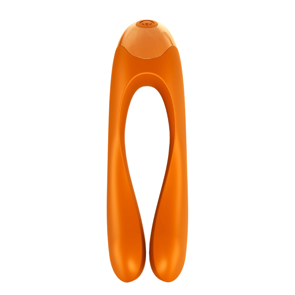 Вибратор на палец Satisfyer Candy Cane, оранжевый, 12 х 3,5 см фото №3 — секс игрушки: Украина, NO TABOO