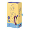 Двойной вибратор Satisfyer Dual Kiss с вакуумной стимуляцией, бордовый, 19 х 6.5 см фото №2 — секс игрушки: Украина, NO TABOO
