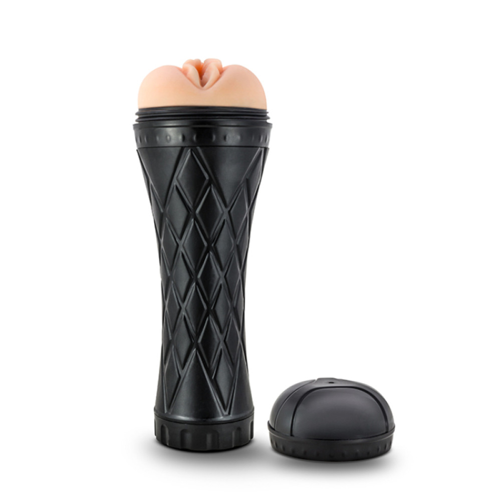 Мастурбатор-влагалище Blush M for Men в колбе, бежевый, 24.1 х 8.9 см фото №4 — секс игрушки: Украина, NO TABOO