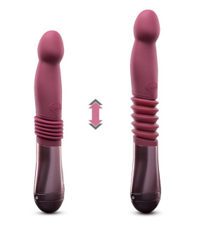 Вибратор с фрикциями Blush бордовый, 25.4 х 4.4 см - No Taboo