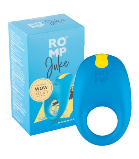 Эрекционное виброкольцо ROMP Juke силиконовое, синее, 7.5 × 4.2 см - No Taboo