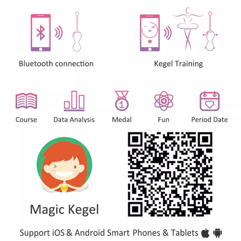 Вагинальные шарики с подключением к приложению Magic Motion розовые, 21.5 х 3.5 см фото №12 — секс игрушки: Украина, NO TABOO