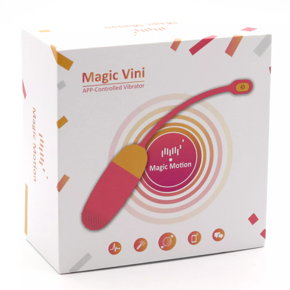 Виброяйцо с подключением к приложению Magic Motion коралловое, 23.7 х 3.7 см фото №2 — секс игрушки: Украина, NO TABOO