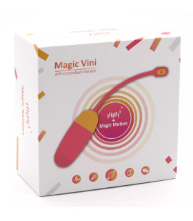 Виброяйцо с подключением к приложению Magic Motion коралловое, 23.7 х 3.7 см - No Taboo