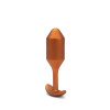 Анальная пробка с утяжелением размер M, B-Vibe Snug Plug 2, оранжевая, 10.5 х 3 см фото №3 — секс игрушки: Украина, NO TABOO