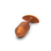 Анальная пробка с утяжелением размер M, B-Vibe Snug Plug 2, оранжевая, 10.5 х 3 см фото №5 — секс игрушки: Украина, NO TABOO