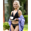 Сексуальный комплект Obsessive Giully, L/XL, в леопардовый принт, кружевной, черный, фото №8 — секс шоп Украина, NO TABOO